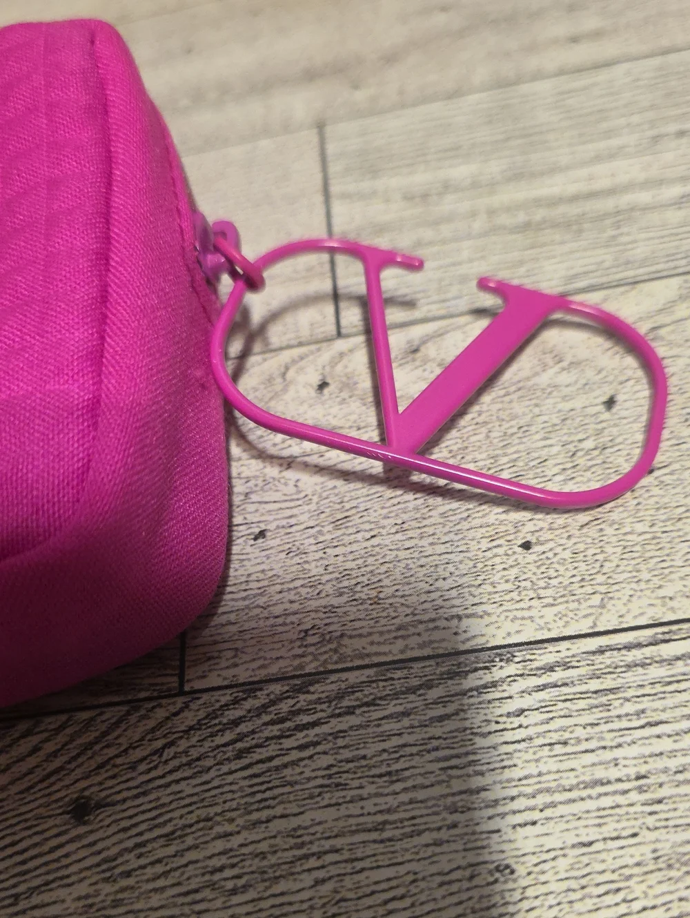 Valentino Cosmetic Hot Pink Quilted Bag